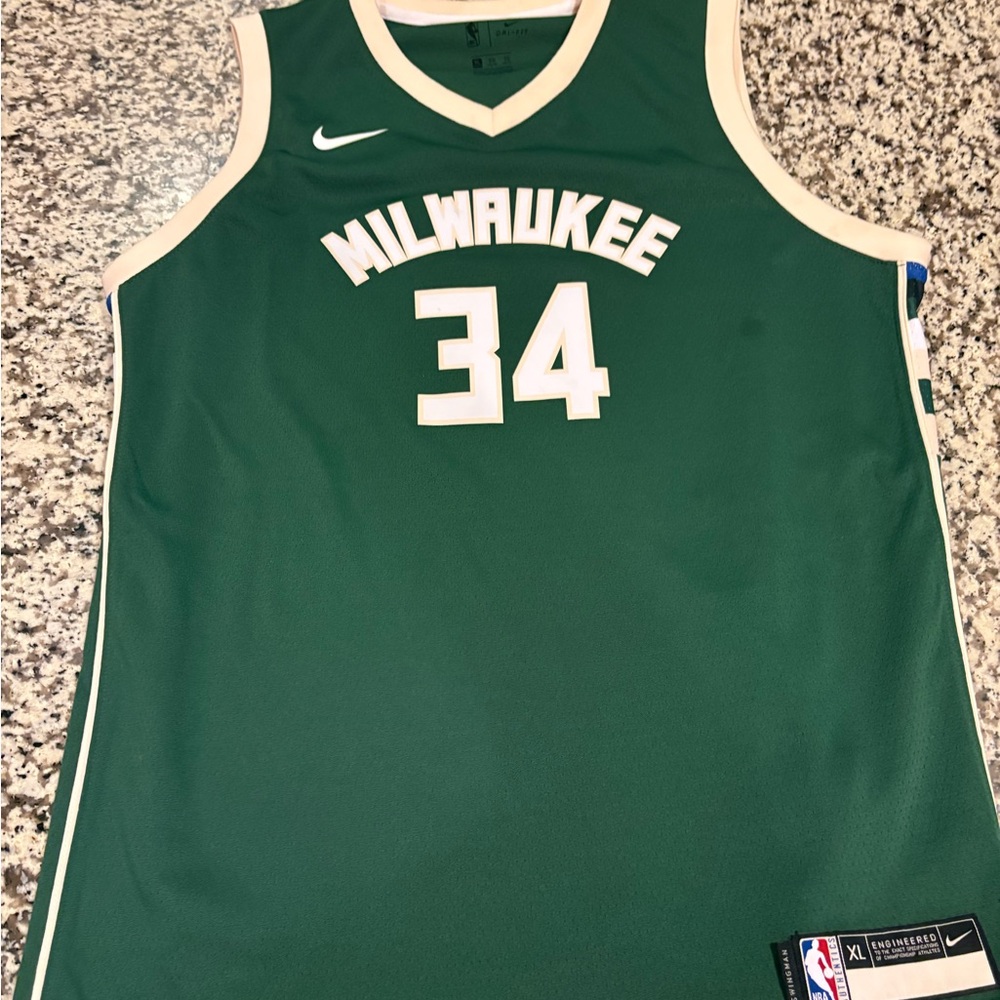 Nike Milwaukee 34 Antetokounmpo Basketball Jersey Icon Edition youth xl